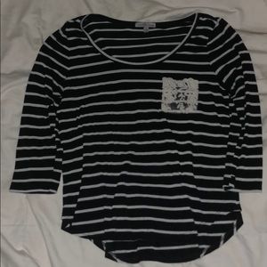 Black loose long sleeve tee